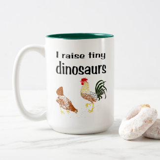 Ich hebe kleine Dinosaurier-Tasse an Zweifarbige Tasse