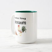 Ich hebe kleine Dinosaurier-Tasse an Zweifarbige Tasse (Vorderseite Links)