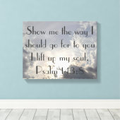 Ich hebe mein Soul Bibel mit gepackten Leinwänden  Leinwanddruck (Insitu (Holzboden))