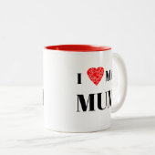 Ich hebe meine Mama | Geschenk zum Personalisieren Zweifarbige Tasse (VorderseiteRechts)