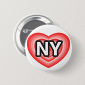 Ich hebe New York. Ich Liebe New York. Ich liebe N Button (Vorne & Hinten)