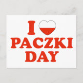 Ich hebe Paczki Day Postkarte (Vorderseite)