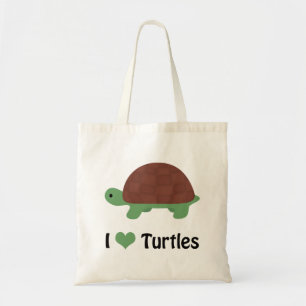 Ich hebe Schildkröten Niedlichen Cartoon Schildkrö Tragetasche