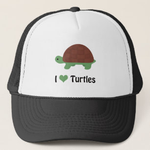 Ich hebe Schildkröten Niedlichen Cartoon Schildkrö Truckerkappe