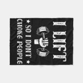 Ich hebe so ich nicht Choke Leute Funny Gym Bodybu Fleecedecke (Vorderseite (Horizontal))