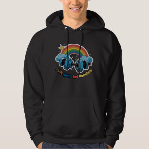 Ich hebe Spiralen und Dumbells Männerhoodie Hoodie