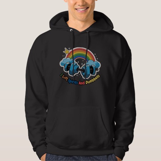 Ich hebe Spiralen und Dumbells | Männerhoodie Hoodie (Vorderseite)