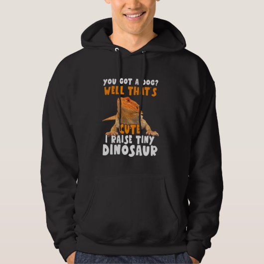 Ich hebe Tiny Dinosaur Barted Dragon Hausbesitzer Hoodie (Vorderseite)
