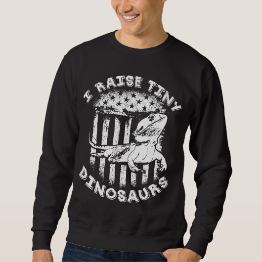 Ich hebe Tiny Dinosaurier Bartdrachen erschüttert Sweatshirt (Vorderseite)