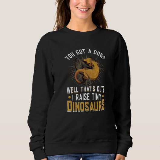 Ich hebe Tiny Dinosaurier Barted Dragon Sweatshirt (Vorderseite)