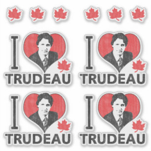 Ich hebe Trudeau Contour Cut Set Aufkleber