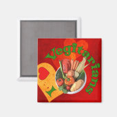 Ich hebe Vegetarier Magnet (Vorderseite/Rückseite)