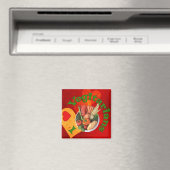 Ich hebe Vegetarier Magnet (In Situ (Geschirrspüler))