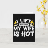 Ich hebe, weil meine Ehefrau heiß 5 ist Karte (Gelbe Blume)