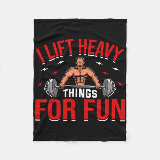 Ich heftige Dinge für Spaß Bodybuilding Gewicht Fleecedecke (Vorderseite)