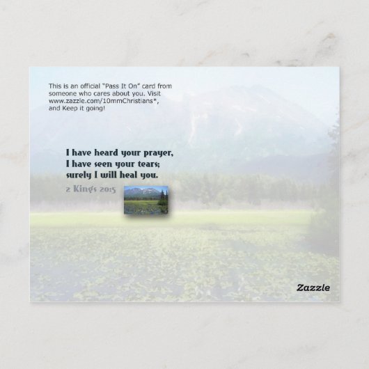 Ich heile dich postkarte (Rückseite)