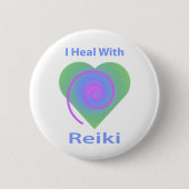 Ich heile mit Reiki Button (Vorderseite)