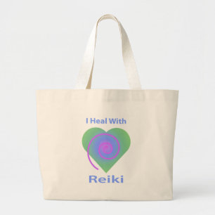 Ich heile mit Reiki Jumbo Stoffbeutel
