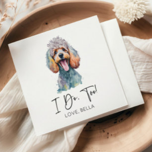 Ich heirate auch! Pudel-Hund-Hochzeit Serviette