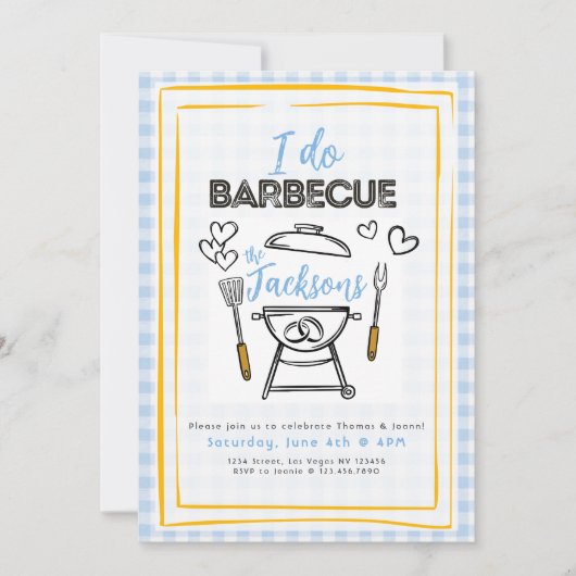 Ich heirate BBQ Hochzeits- oder Verlobungsfeier-Ei Einladung (Vorderseite)