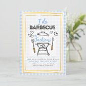 Ich heirate BBQ Hochzeits- oder Verlobungsfeier-Ei Einladung (Stehend Vorderseite)