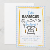 Ich heirate BBQ Hochzeits- oder Verlobungsfeier-Ei Einladung (Vorne/Hinten)