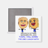 Ich heirate meinen besten Freund-Cartoon Magnet (Vorderseite/Rückseite)