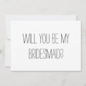 Ich heiraten, aber bei uns bleiben | Bridesmaid Einladung (Rückseite)