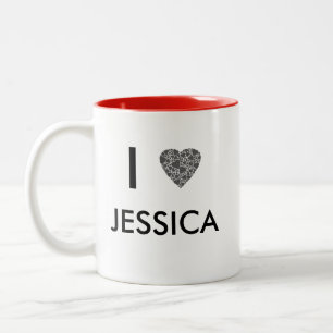 Ich heiße deinen Namen Geschenk zum Personalisie Zweifarbige Tasse