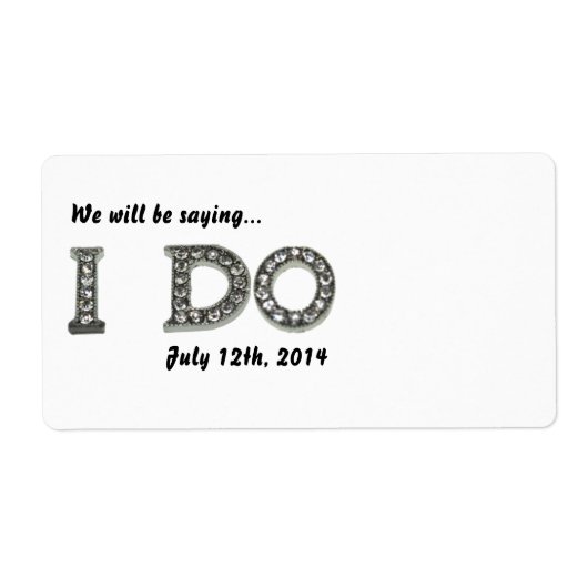 Ich heiße Save the Date Labels ein. (Vorne)