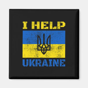 Ich helfe der Ukraine Ukrainer unterstützen Ich st Magnet