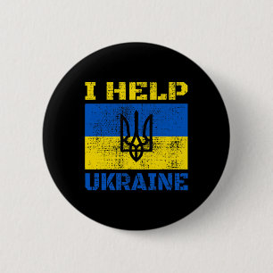 Ich helfe der Ukraine Unterstützung für Ukrainer I Button