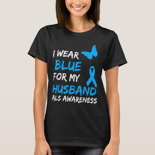 Ich Hemd Als Bewusstsein Blau Ehemann T-Shirt (Vorderseite)