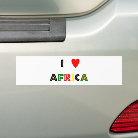 "Ich Herz-Afrika" Autoaufkleber (Auf Auto)