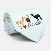 Ich "Herz" Alpacas Krawatte (Gerollt)