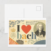 "Ich [Herz] Bach" Postkarte (Vorne/Hinten)