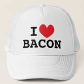 Ich Herz Bacon Trucker Hut für Speckliebhaber Truckerkappe (Vorderseite)