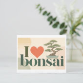 "Ich [Herz] Bonsai" Postkarte (Stehend Vorderseite)
