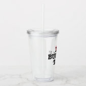 Ich Herz Bubble Tee transparente Acrylic Tumbler C Acryltrinkbecher (Vorderseite)