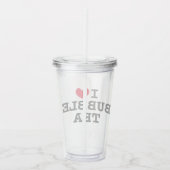 Ich Herz Bubble Tee transparente Acrylic Tumbler C Acryltrinkbecher (Rechts)