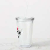 Ich Herz Bubble Tee transparente Acrylic Tumbler C Acryltrinkbecher (Rückseite)