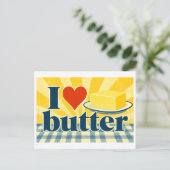 "Ich [Herz] Butter" Postkarte (Stehend Vorderseite)