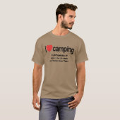 Ich Herz Camping Camp Liebe T-Shirt (Vorne ganz)