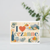 "Ich [Herz] Cezanne" Postkarte (Stehend Vorderseite)