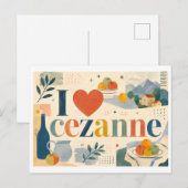 "Ich [Herz] Cezanne" Postkarte (Vorne/Hinten)