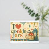 "Ich [Herz] Cookie-Gläser" Postkarte (Stehend Vorderseite)