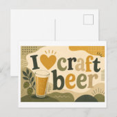 "Ich [Herz] Craft Beer" Postkarte (Vorne/Hinten)