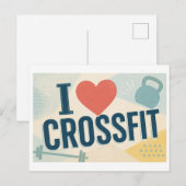 "Ich [Herz] Crossfit" Postkarte (Vorne/Hinten)