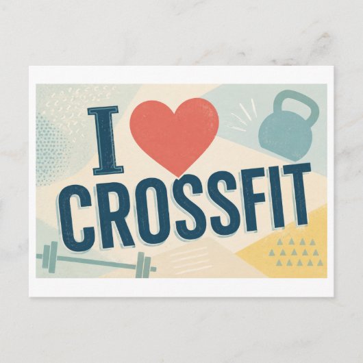 "Ich [Herz] Crossfit" Postkarte (Vorderseite)