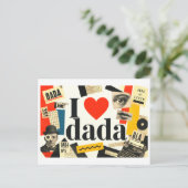 "Ich [Herz] Dada" Postkarte (Stehend Vorderseite)